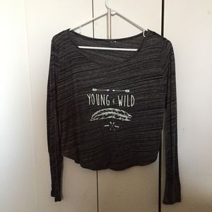 H&M Cropped Long Sleeve Tee